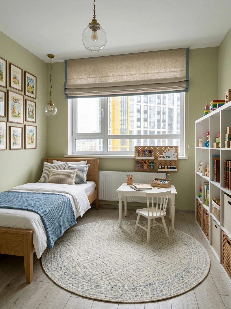 Дизайн детской в стиле Классика — фото интерьера от нейросети RoomGPT