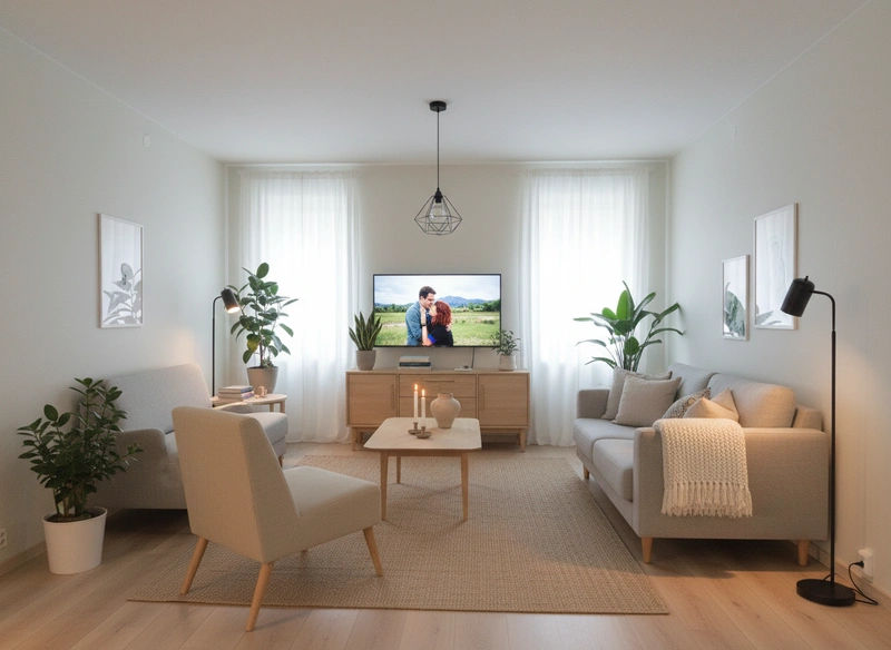 Дизайн интерьера в стиле Хюгге — Гостиная от нейросети RoomGPT