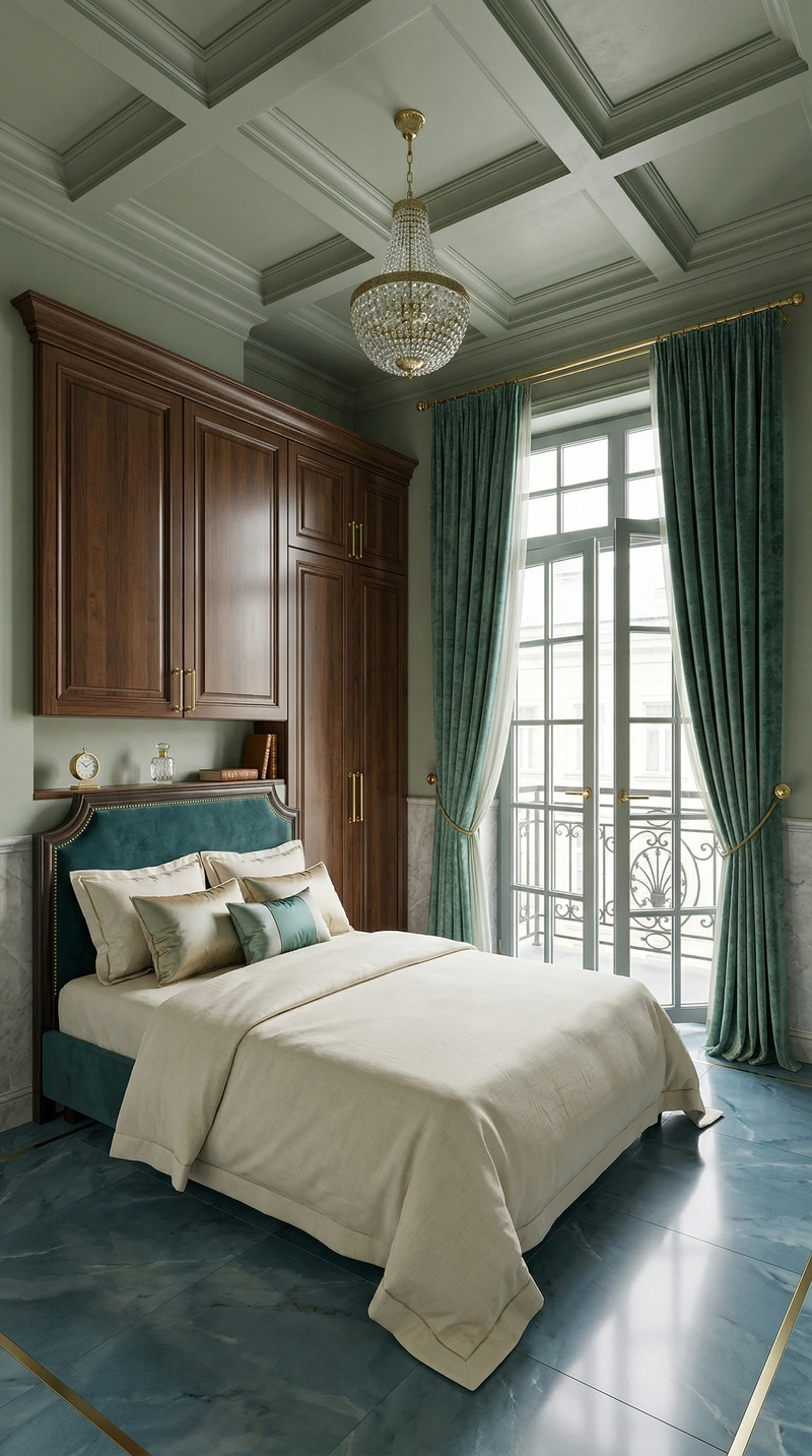 Дизайн спальни в стиле Классика — фото интерьера от нейросети RoomGPT