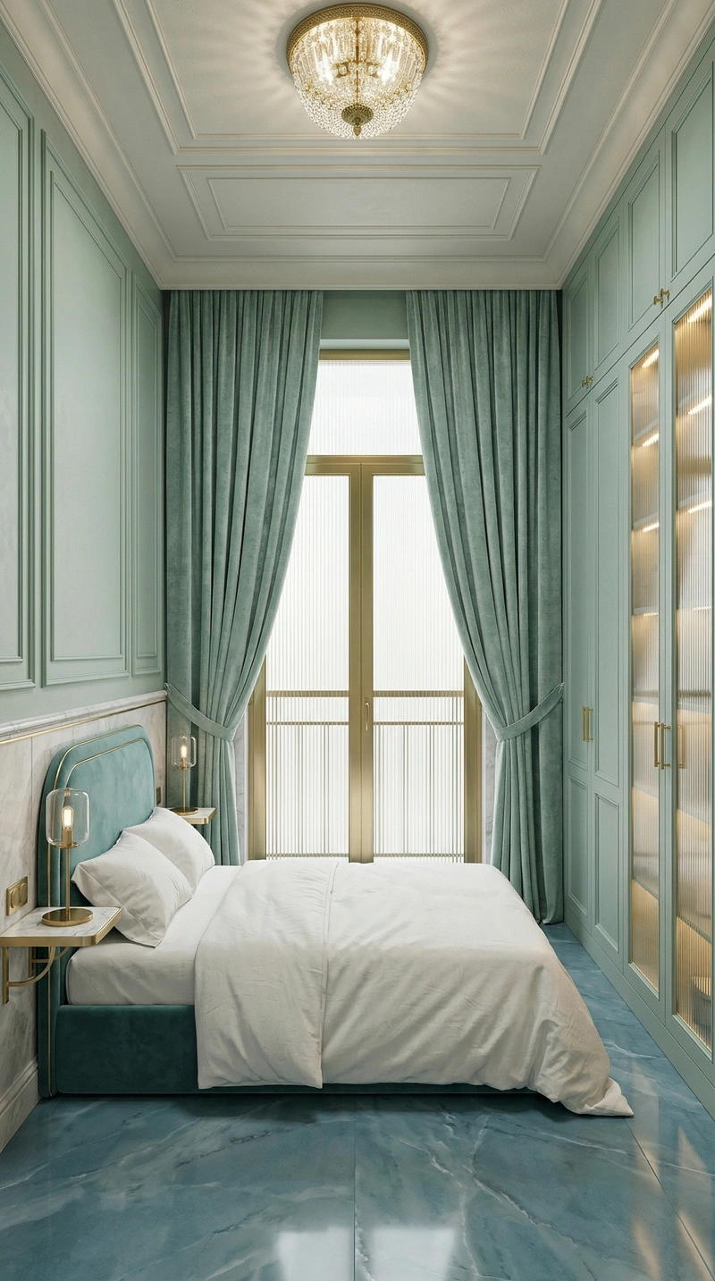 Дизайн спальни в стиле Контемпорари — фото интерьера от нейросети RoomGPT