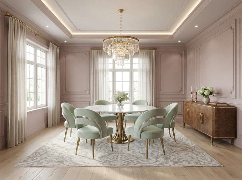 Дизайн гостиной в стиле Неоклассика — фото интерьера от нейросети RoomGPT
