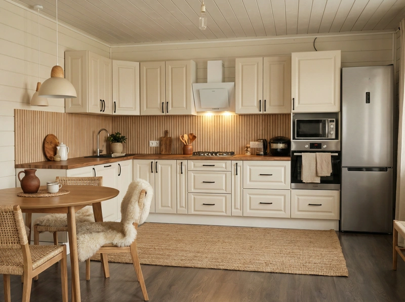 Дизайн интерьера в стиле Хюгге — Кухня от нейросети RoomGPT