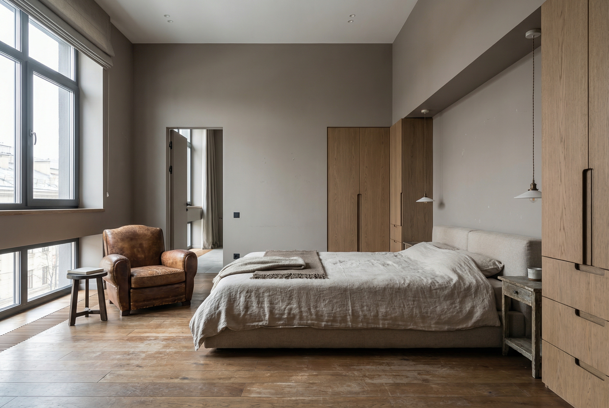 Дизайн спальни в стиле Минимализм — фото интерьера от нейросети RoomGPT