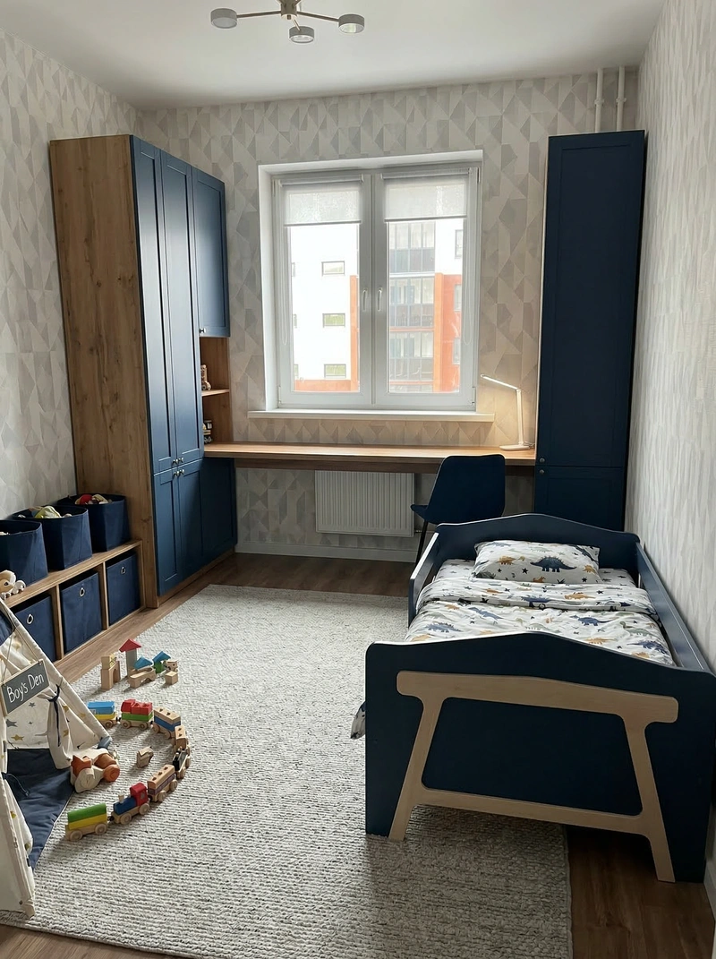 Дизайн детской в стиле Без стиля — фото интерьера от нейросети RoomGPT