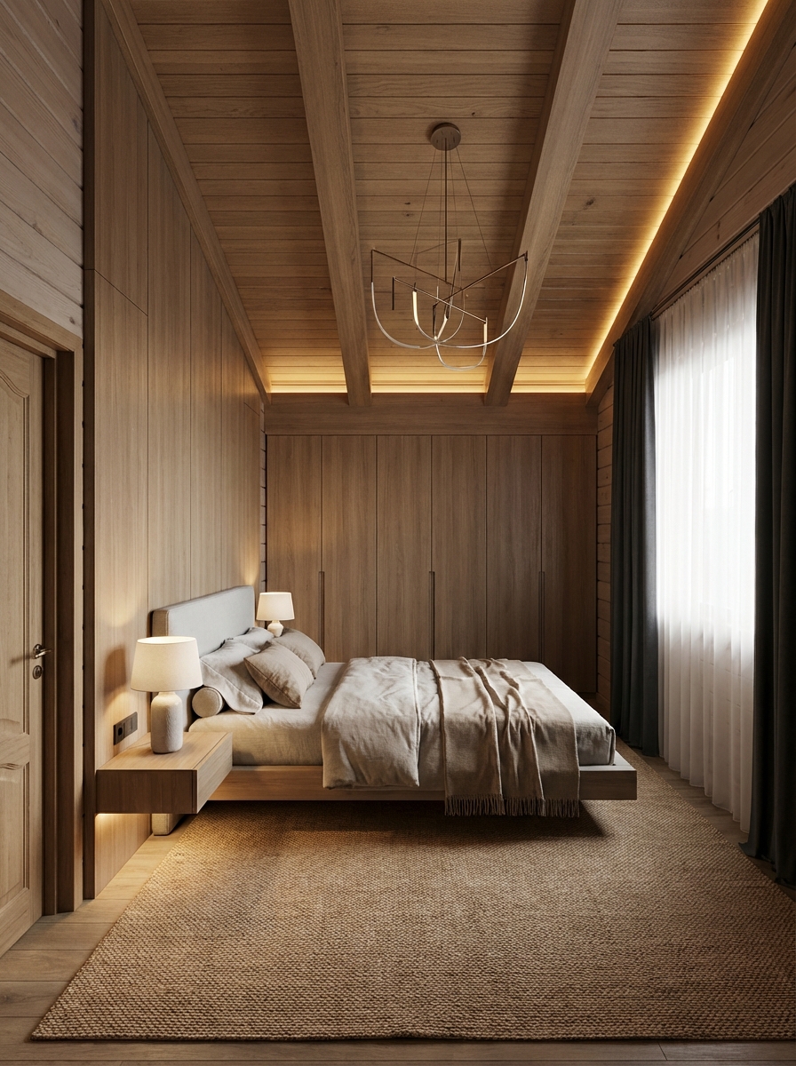 Дизайн спальни в стиле Минимализм — фото интерьера от нейросети RoomGPT