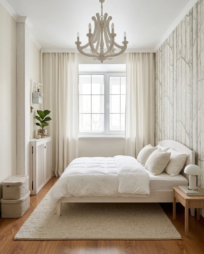 Дизайн интерьера в стиле Сканди — Спальня от нейросети RoomGPT
