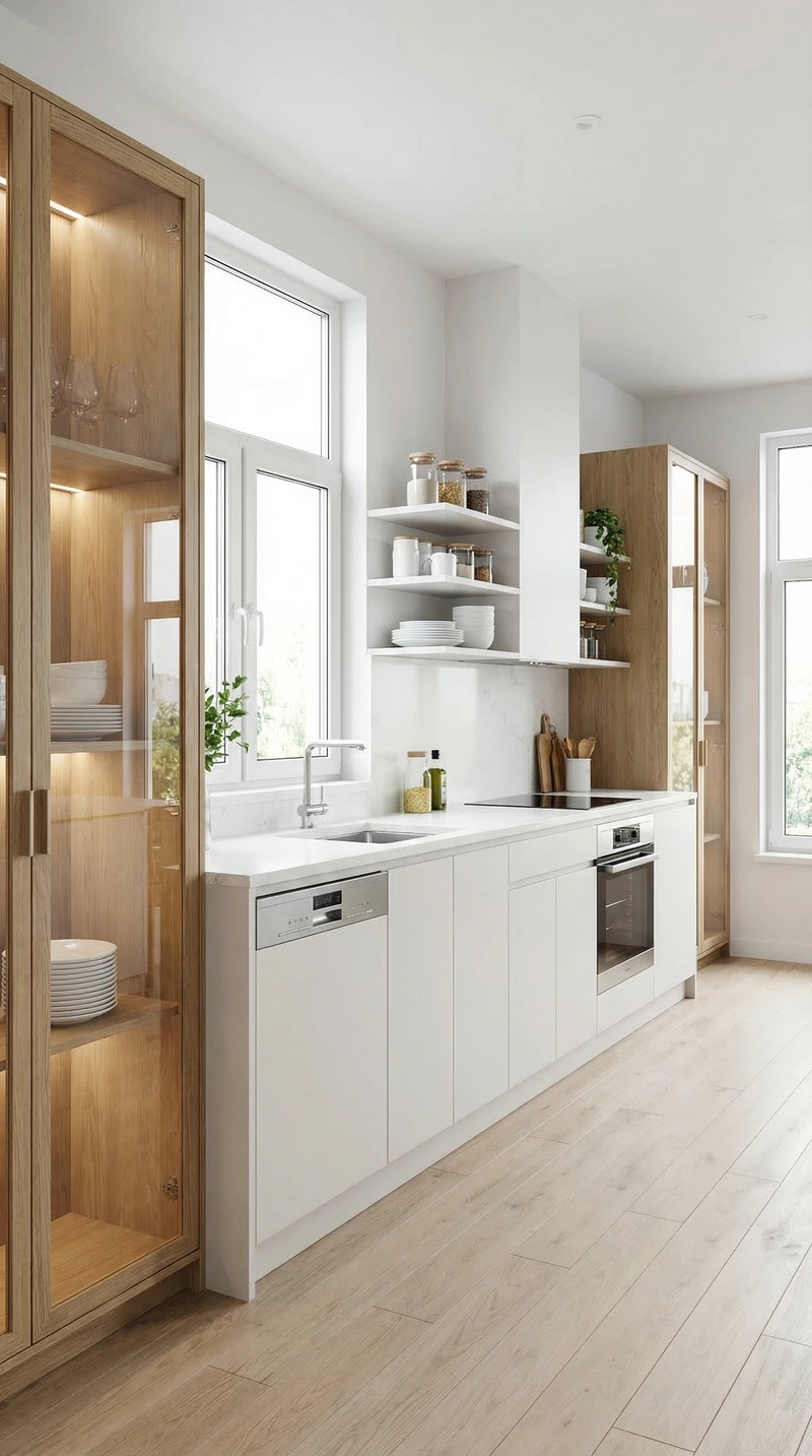 Дизайн интерьера в стиле Сканди — Кухня от нейросети RoomGPT