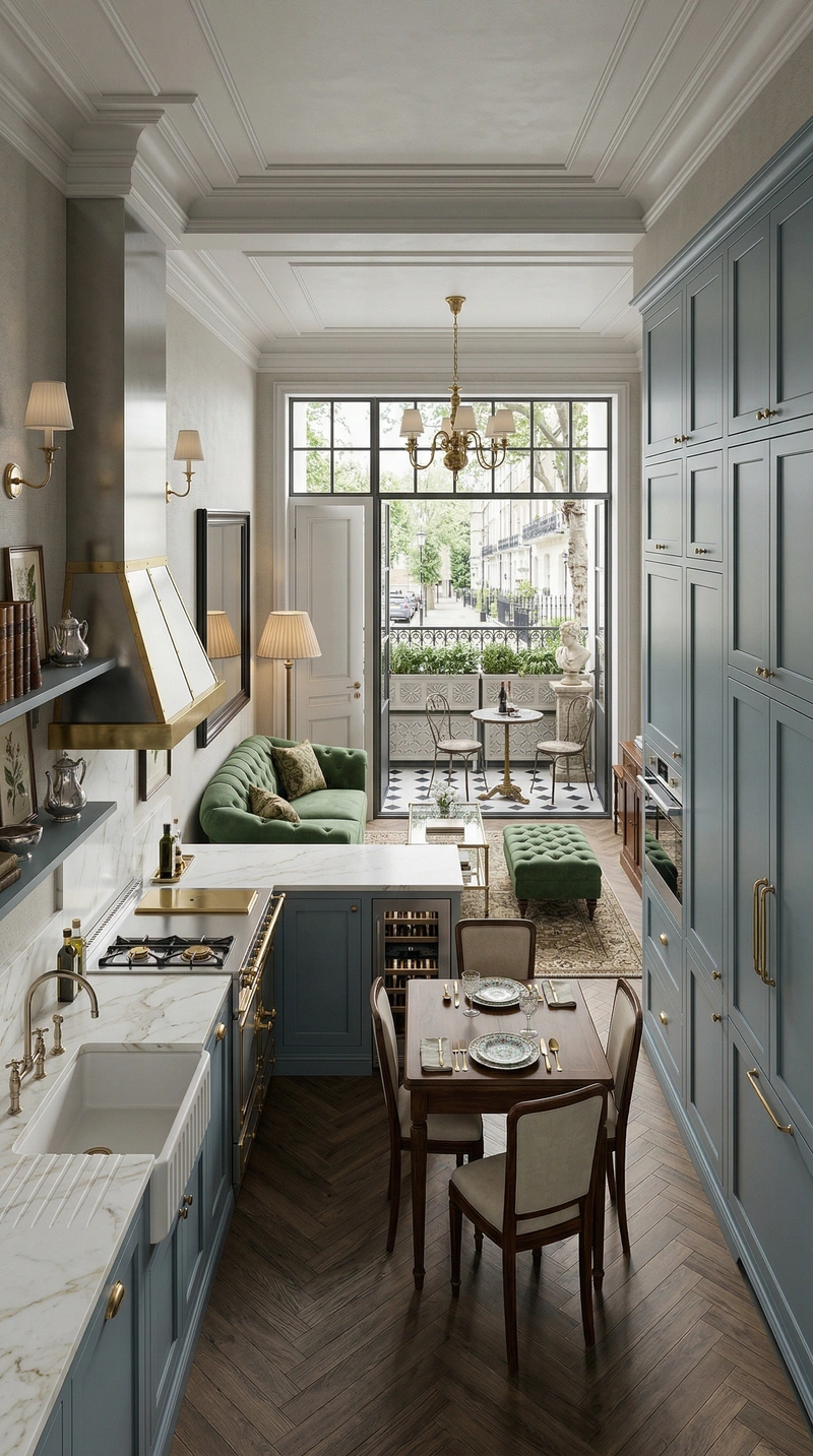 Дизайн кухни в стиле Классика — фото интерьера от нейросети RoomGPT