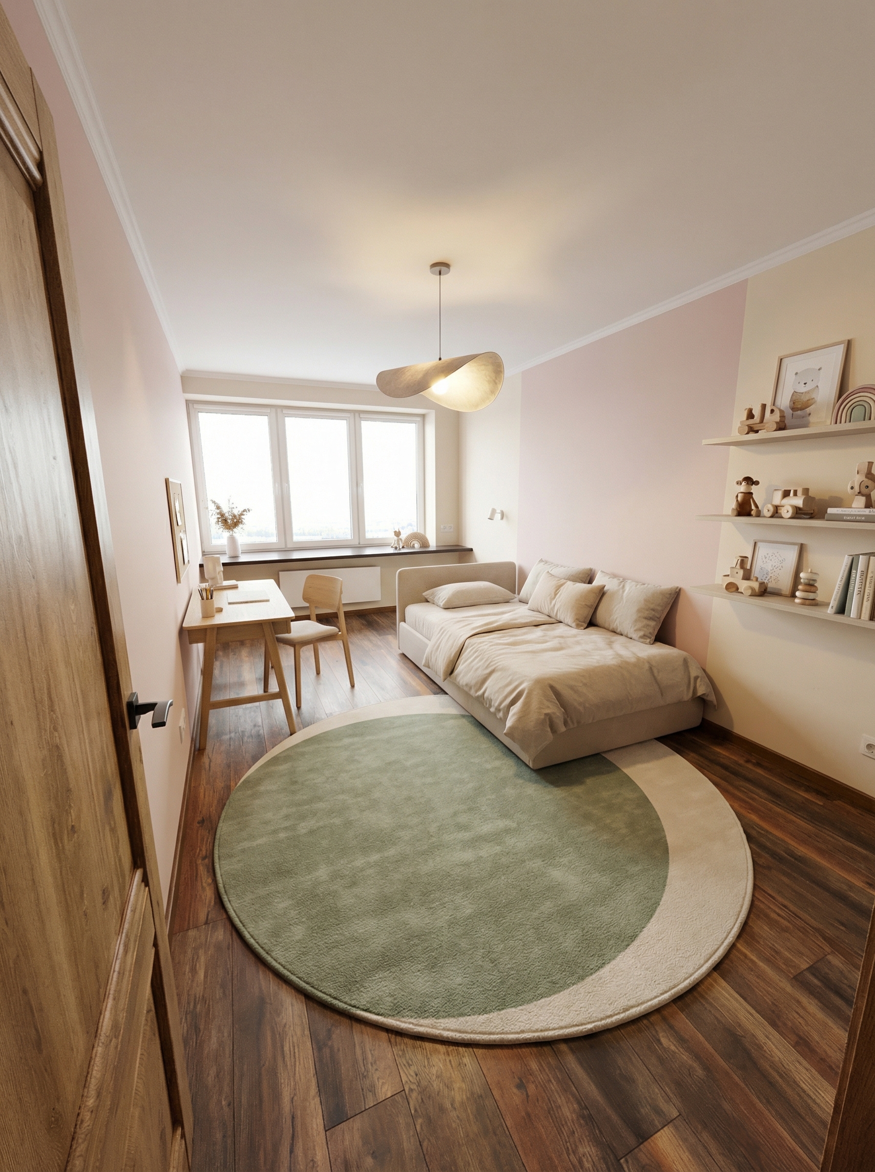 Дизайн детской в стиле Минимализм — фото интерьера от нейросети RoomGPT