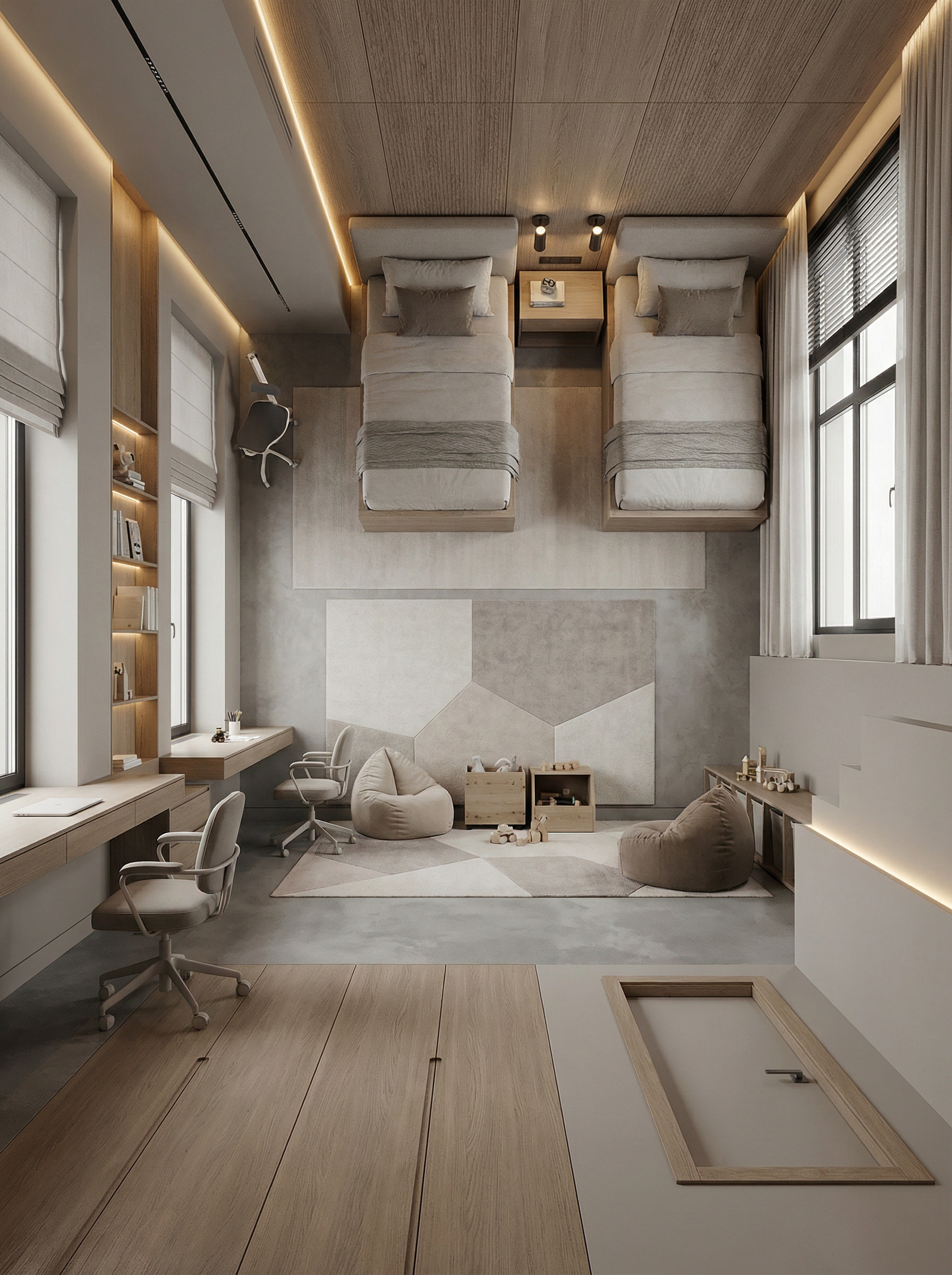 Дизайн детской в стиле Минимализм — фото интерьера от нейросети RoomGPT