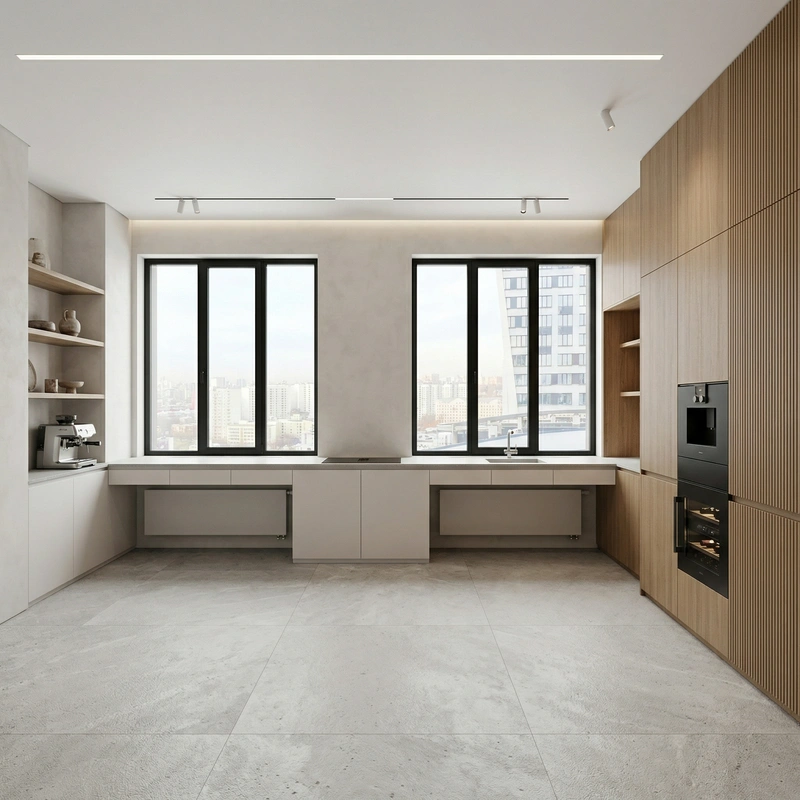 Дизайн кухни в стиле Минимализм — фото интерьера от нейросети RoomGPT