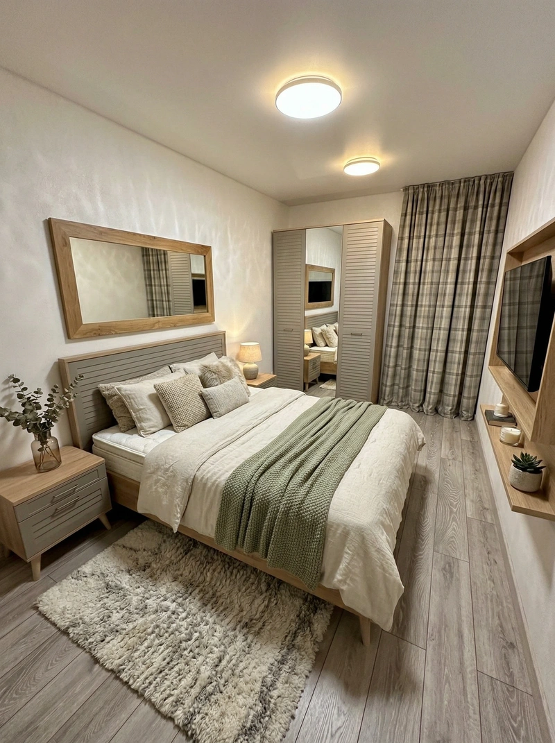 Дизайн интерьера в стиле Хюгге — Спальня от нейросети RoomGPT