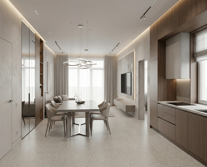 Дизайн кухни в стиле Минимализм — фото интерьера от нейросети RoomGPT