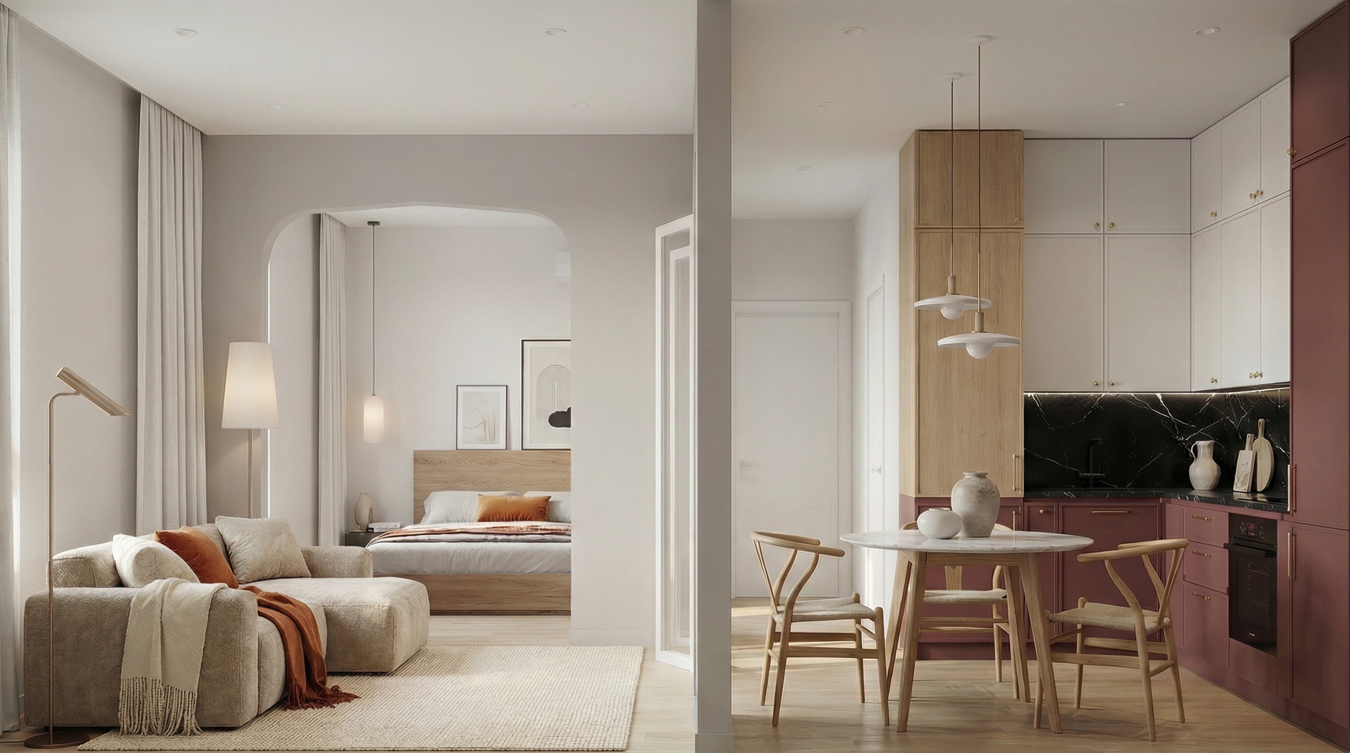 Дизайн гостиной в стиле Сканди — фото интерьера от нейросети RoomGPT