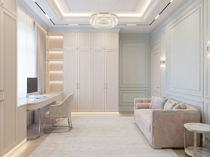 Дизайн детской в стиле Классика — фото интерьера от нейросети RoomGPT