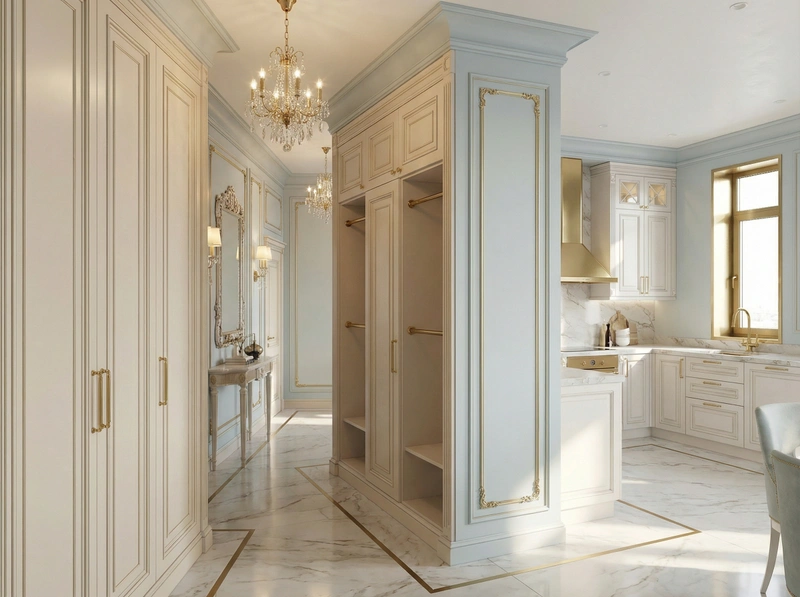 Дизайн интерьера в стиле Неоклассика — Прихожая от нейросети RoomGPT
