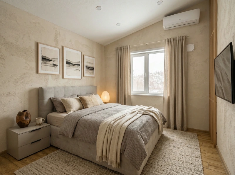 Дизайн спальни в стиле Japandi — фото интерьера от нейросети RoomGPT