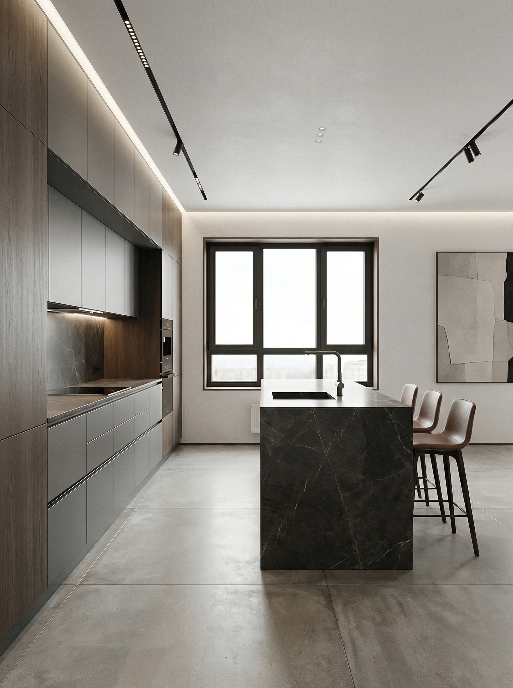 Дизайн кухни в стиле Минимализм — фото интерьера от нейросети RoomGPT