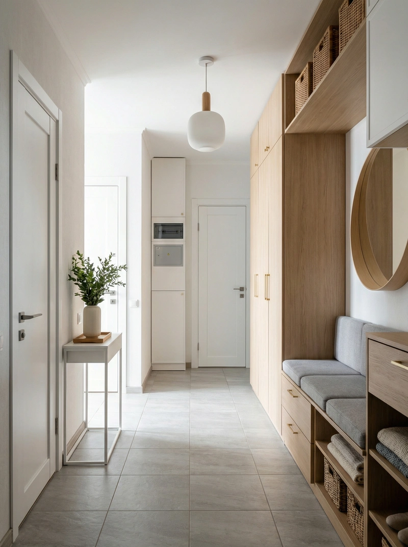 Дизайн интерьера в стиле Сканди — Прихожая от нейросети RoomGPT