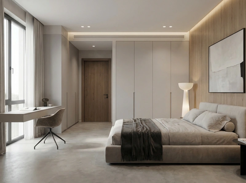 Дизайн интерьера в стиле Минимализм — Спальня от нейросети RoomGPT