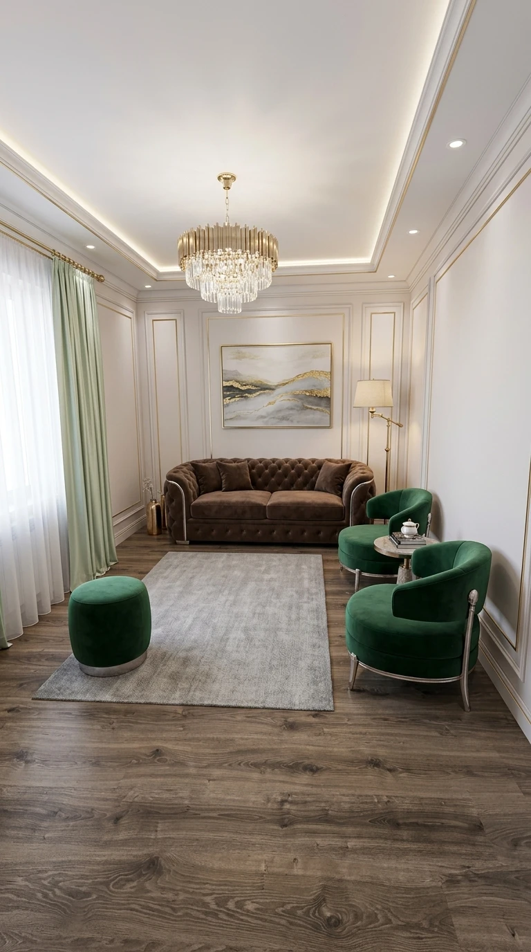 Дизайн гостиной в стиле Неоклассика — фото интерьера от нейросети RoomGPT