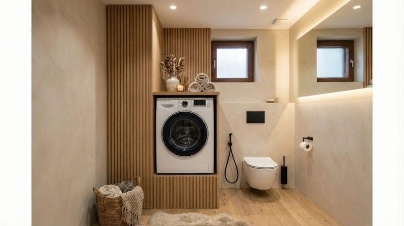 Дизайн интерьера в стиле Хюгге — Ванная от нейросети RoomGPT