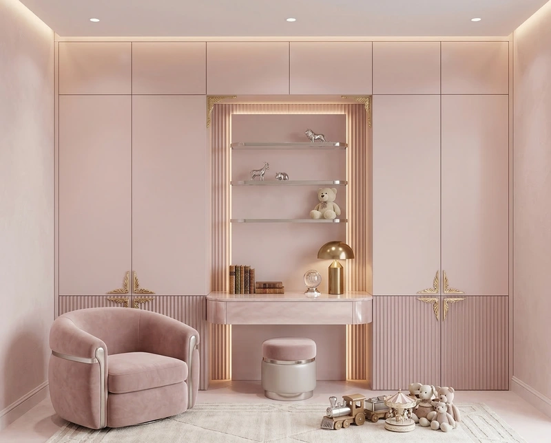Дизайн детской в стиле Неоклассика — фото интерьера от нейросети RoomGPT