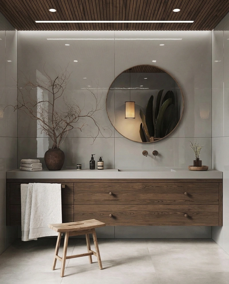 Дизайн ванной в стиле Минимализм — фото интерьера от нейросети RoomGPT