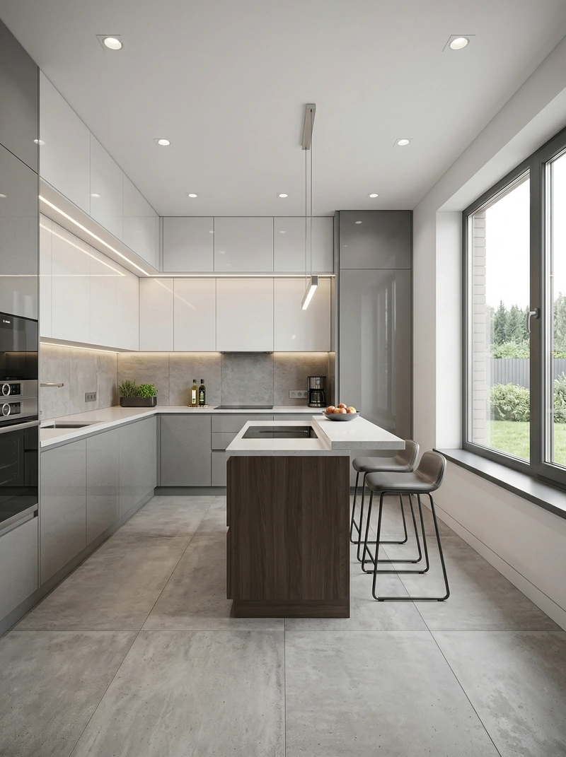 Дизайн кухни в стиле Классика — фото интерьера от нейросети RoomGPT