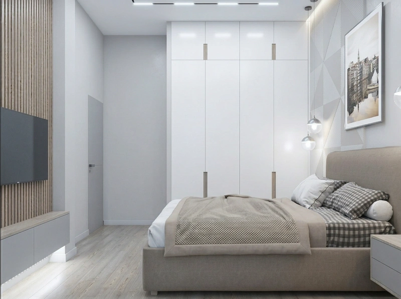 Дизайн спальни в стиле Минимализм — фото интерьера от нейросети RoomGPT