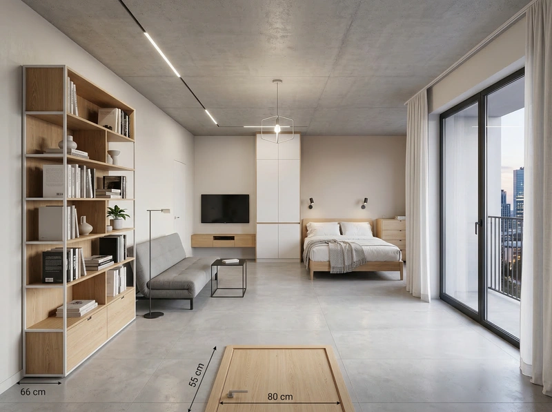 Дизайн интерьера в стиле Минимализм — Гостиная от нейросети RoomGPT