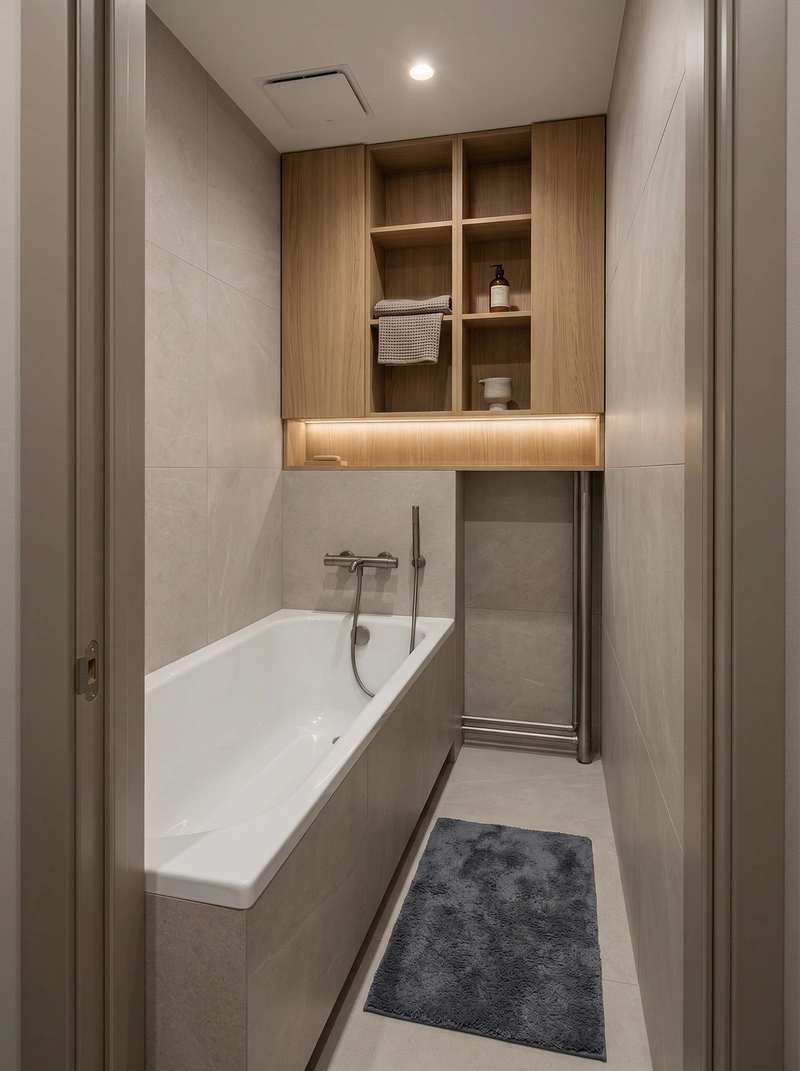 Дизайн интерьера в стиле Минимализм — Ванная от нейросети RoomGPT