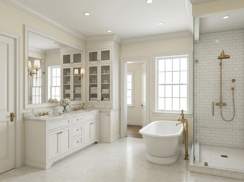 Дизайн интерьера в стиле Классика — Ванная от нейросети RoomGPT