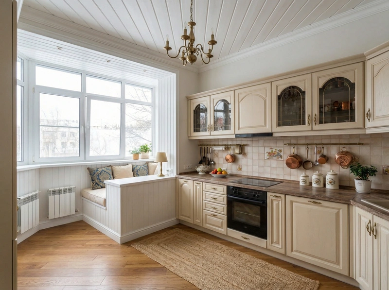 Дизайн интерьера в стиле Классика — Кухня от нейросети RoomGPT
