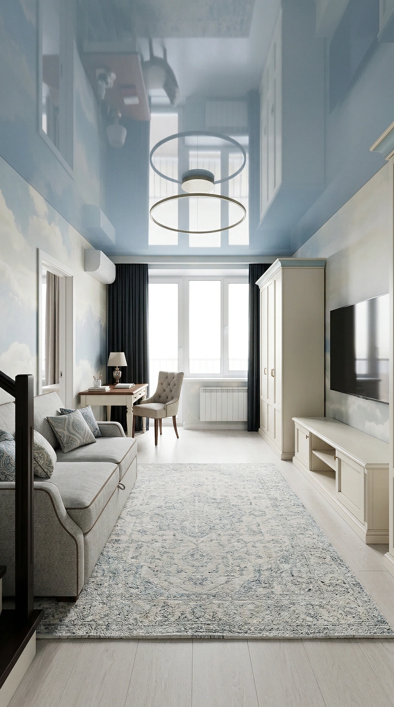 Дизайн интерьера в стиле Классика — Гостиная от нейросети RoomGPT