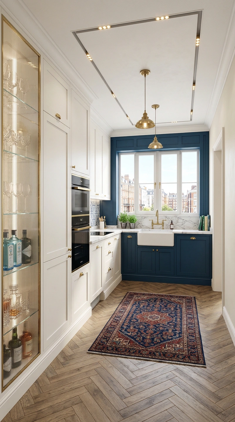 Дизайн интерьера в стиле Британский — Кухня от нейросети RoomGPT