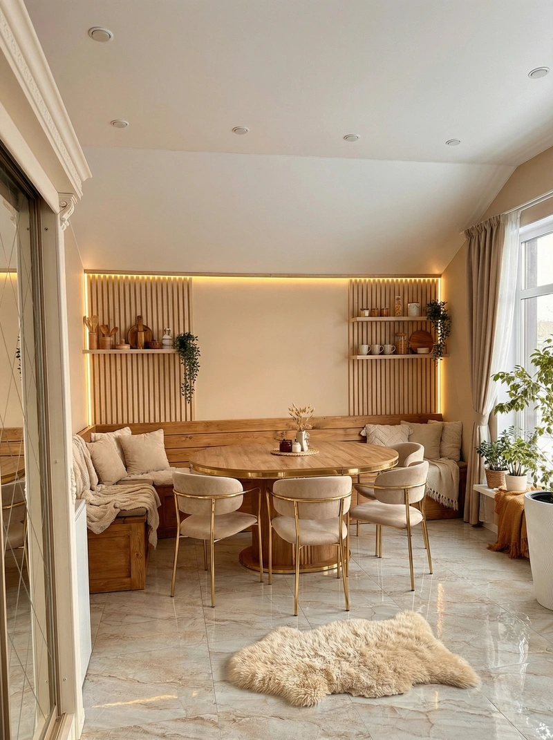 Дизайн интерьера в стиле Хюгге — Кухня от нейросети RoomGPT