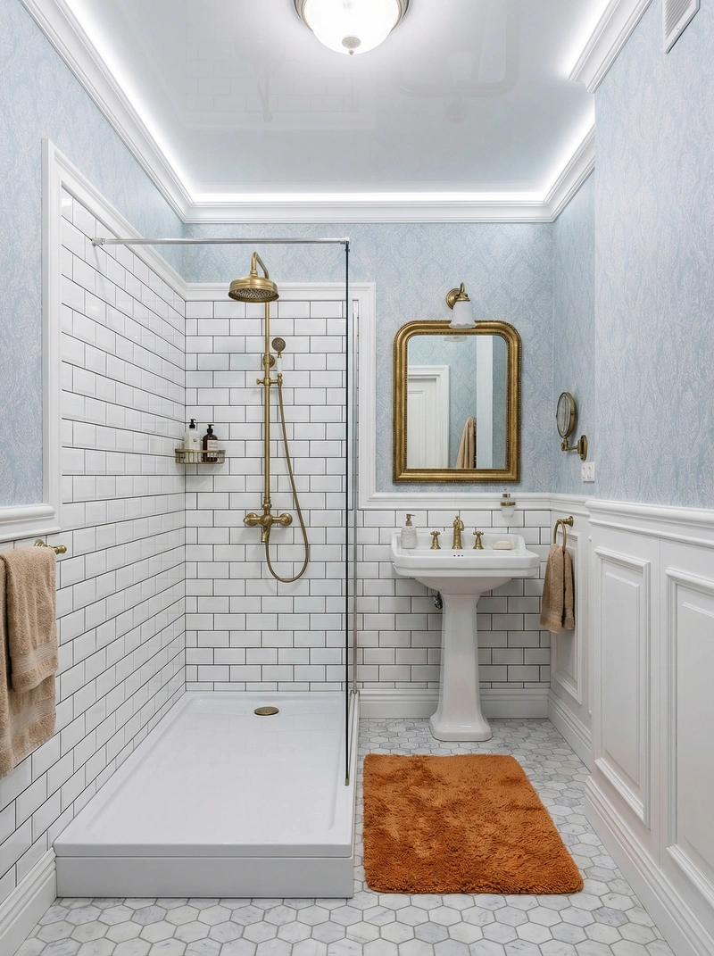 Дизайн интерьера в стиле Классика — Ванная от нейросети RoomGPT