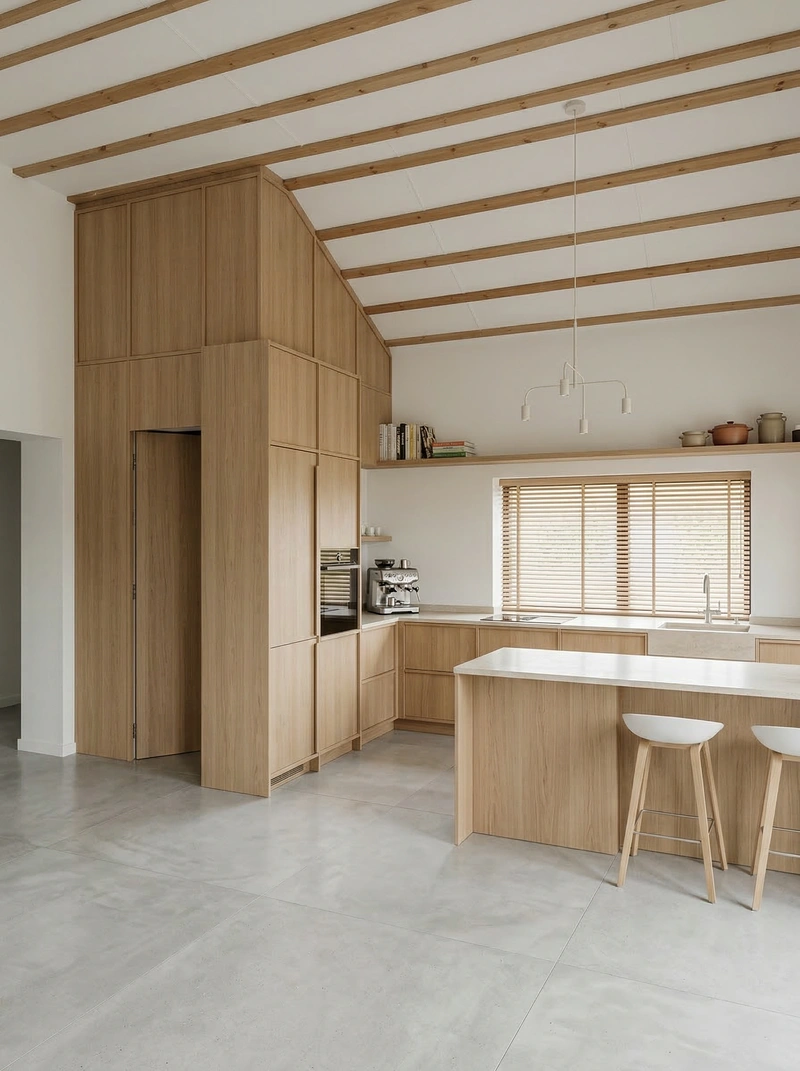 Дизайн кухни в стиле Сканди — фото интерьера от нейросети RoomGPT