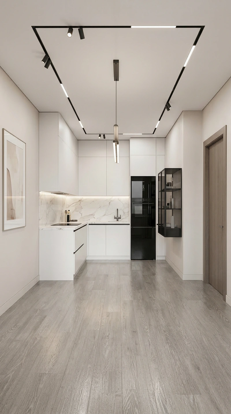 Дизайн интерьера в стиле Минимализм — Кухня от нейросети RoomGPT