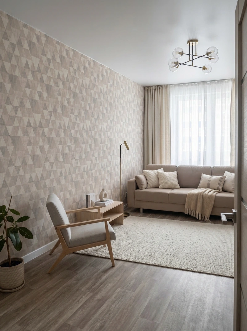 Дизайн интерьера в стиле Минимализм — Гостиная от нейросети RoomGPT