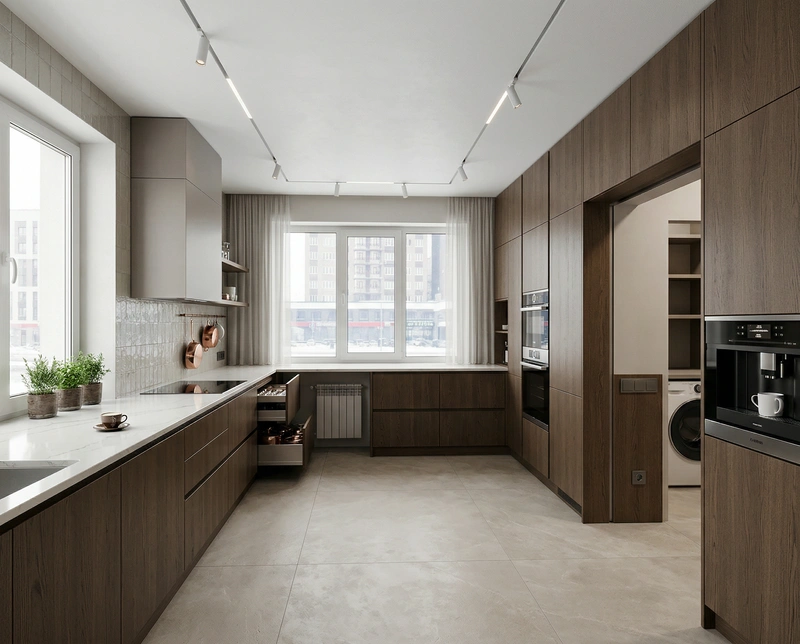 Дизайн интерьера в стиле Классика — Кухня от нейросети RoomGPT