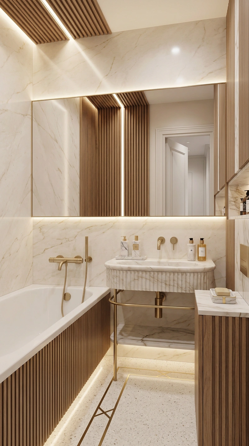 Дизайн интерьера в стиле Неоклассика — Ванная от нейросети RoomGPT