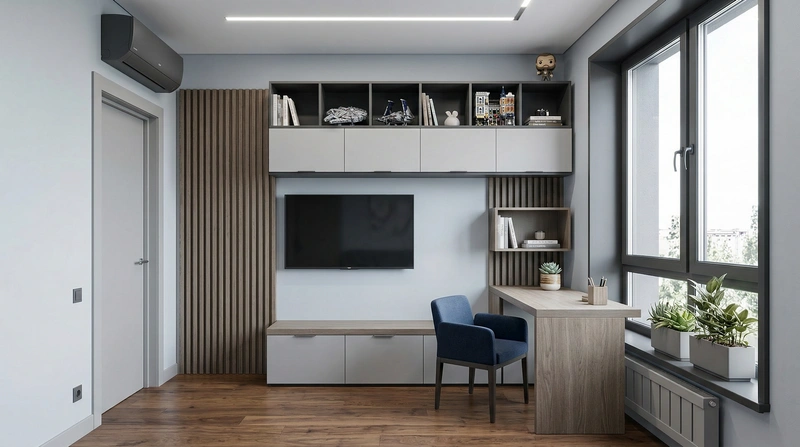 Дизайн интерьера в стиле Сканди — Детская от нейросети RoomGPT