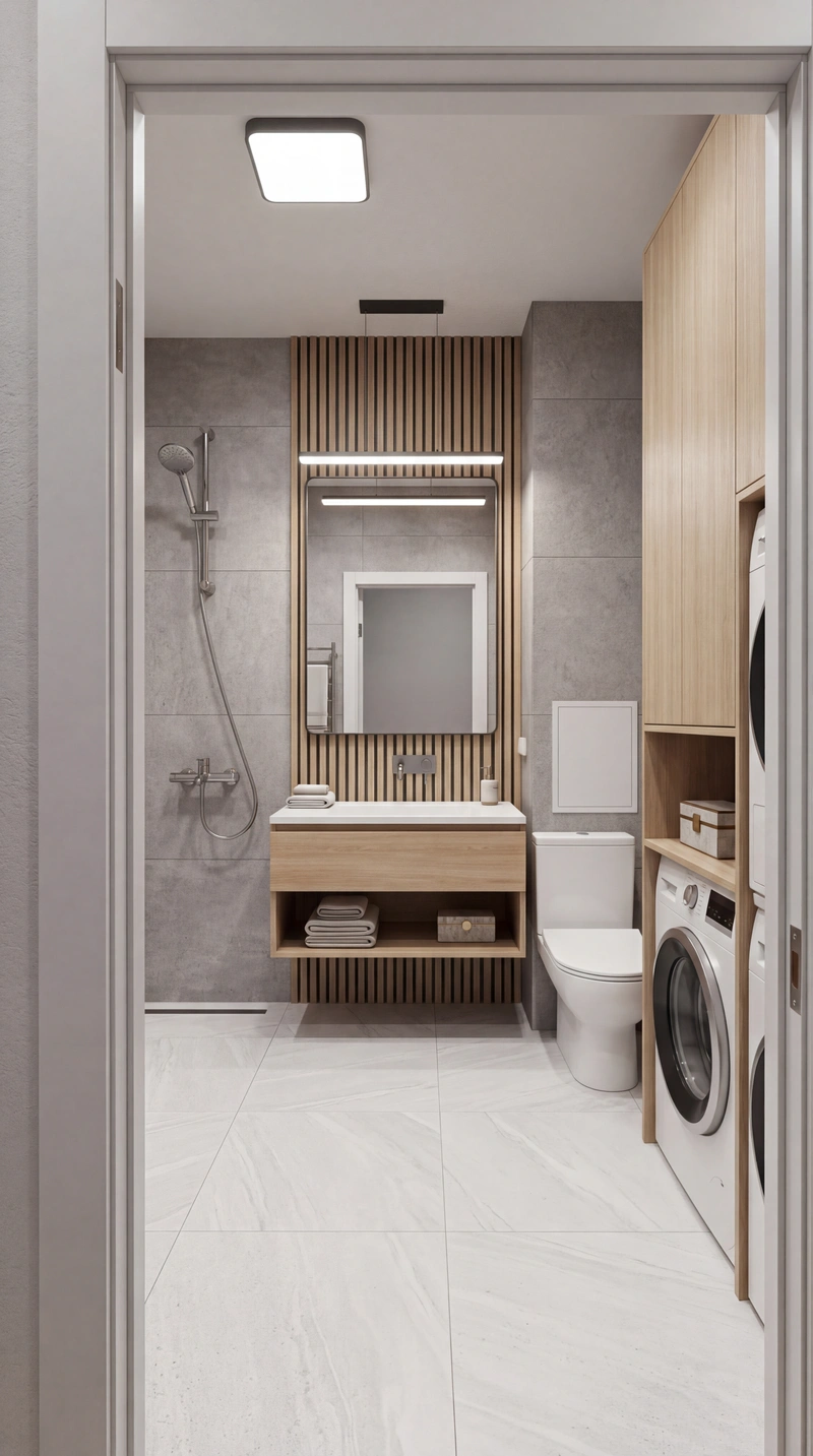 Дизайн ванной в стиле Без стиля — фото интерьера от нейросети RoomGPT