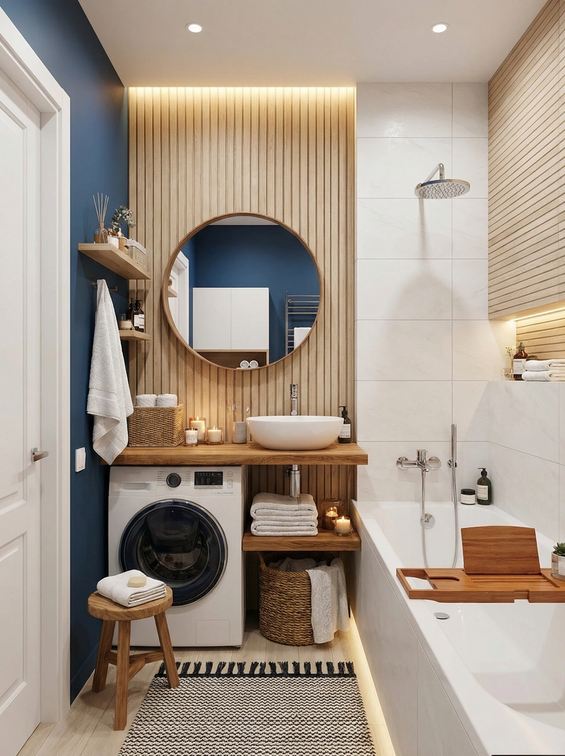 Дизайн интерьера в стиле Хюгге — Ванная от нейросети RoomGPT