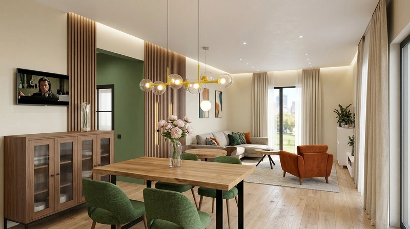 Дизайн интерьера в стиле Минимализм — Гостиная от нейросети RoomGPT