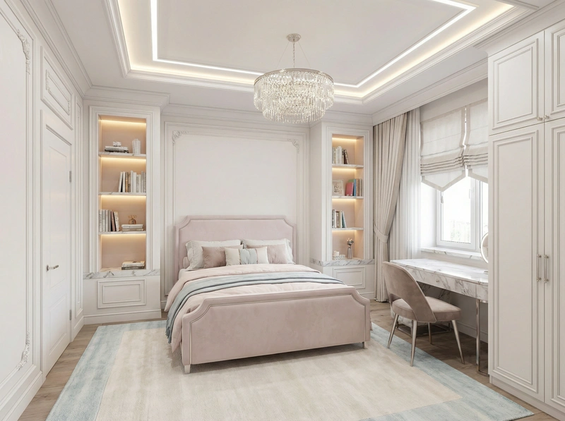 Дизайн интерьера в стиле Классика — Детская от нейросети RoomGPT