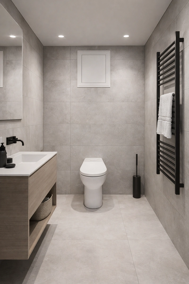 Дизайн ванной в стиле Минимализм — фото интерьера от нейросети RoomGPT