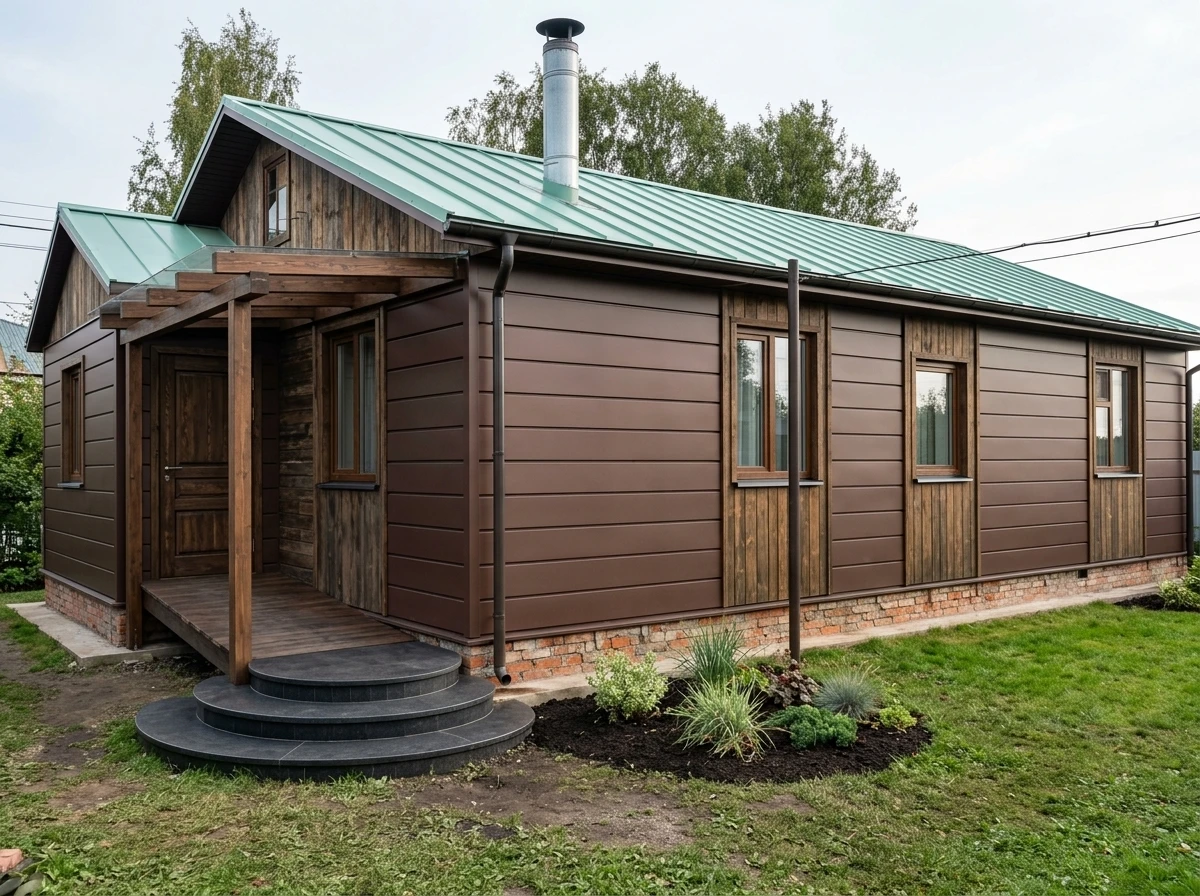 Дизайн фасада в стиле Шале — Фасад от нейросети RoomGPT
